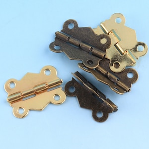 アンティークブロンズヒンジ 50個 25 mm キャビネットヒンジ ボックスヒンジ ミニヒンジ 装飾ヒンジ 木製ボックスヒンジ ボックスハードウェア