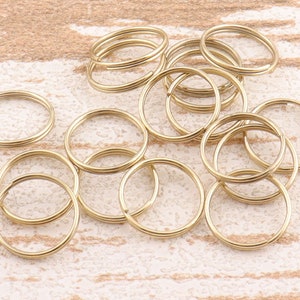 30pcs Key Ring Golden O Ring  Key Fob Ring 1/2” Mini  Metal Split Ring for Key Chain Wholesale Key Ring Findings