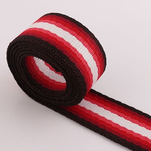 Black Webbing 5 yards*25mm Stripe Webbing Fabric belt Canvas Webbing Key Fobs Strap Webbing Bag strap