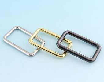 Oro / Plata /Gunmetal Rectángulo Anillo 20mm hebilla cinturón anillos únicos anillos para bolsa correa correa correa anillo bolsa hardware