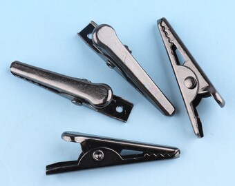 100pcs 32mm Gunmetal Alligator clips Metal Hair Clips Hair Accessories Alligator Hair clips Wholesale Clips with teeth