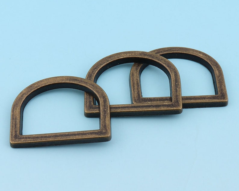 Antique Bronze D Ring 4pcs 25mm Alloy D Buckle Belt Strap Buckle Webbing D Ring Handbag Accessories Leather Craft Hardware