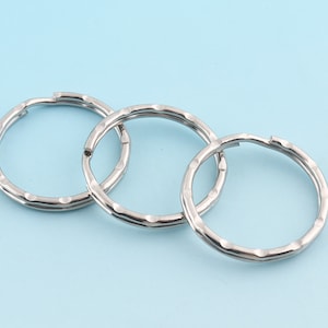 Key Ring Silver O Ring Large Key Fob Ring 20pcs 28mm Metal Split Ring for Key Chain Wholesale Key Ring Findings