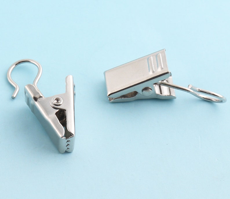 Silver Alligator Clips 20pcs 18mm Metal Curtain Clips Hair Etsy