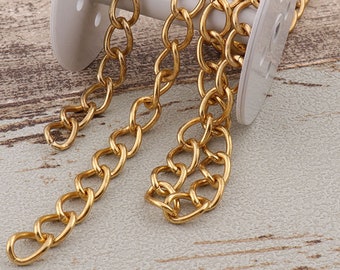 Golden Bag Chain Replacement Handle Chain 14mm Large Metal Shoulder Handbag Chain Bag Chain Purse Hardware