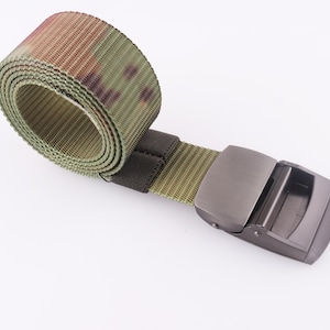 Olive Camo Webbing Belts 38 mm Camouflage belt Nylon Webbing Belts Adjust Belts Webbing Fabric belt Christmas gift