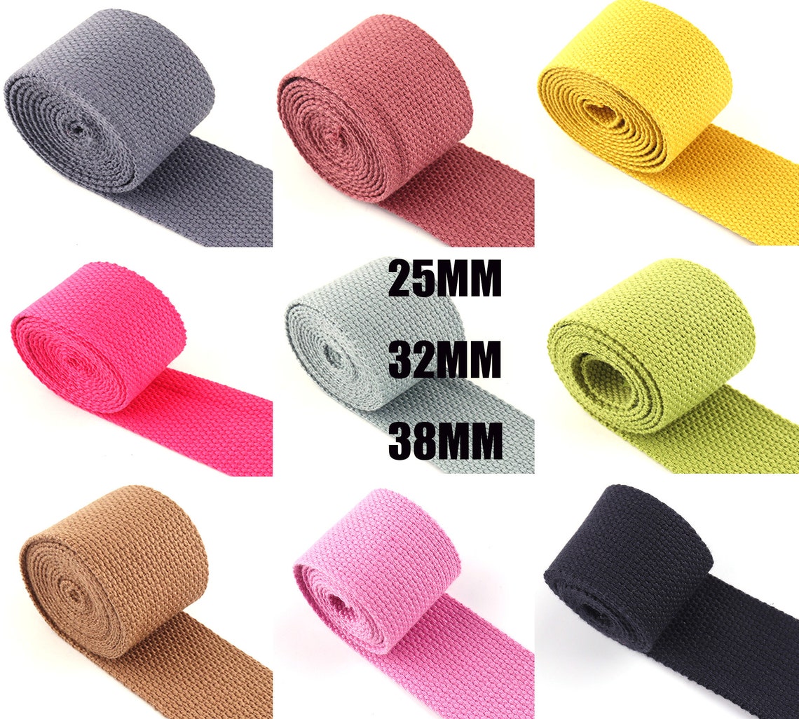 Cotton bing Strap 25mm/32mm/38mm Solid Color bing Fabric Etsy
