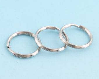 Key Ring Jump squillo 20pcs 25mm Argento O Anello Grande Chiave Fob Anello Metal Split per Key Chain Wholesale Key Ring
