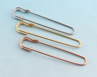 Jumbo Safety Pins Rose gold Safety Pins 85mm Charming Safety Pins Metal Pins Brooch Safety Pins Sewing Safety Pins Supply Stitch Marker