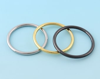 10 piezas de 25 mm/30 mm/35 mm/40 mm/45 mm, anillos en O plateados, hebilla de metal para correa de cinturón, hebilla de correa, anillo en O, herrajes para artesanías de cuero