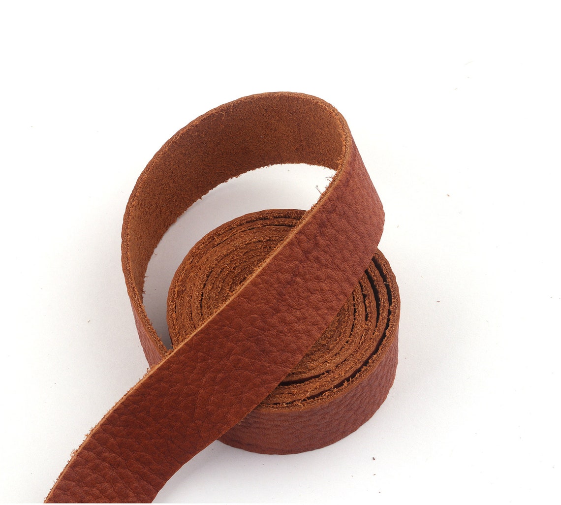 Brown Cowhide Leather Strap Natural Leather Strips 550mmw Etsy