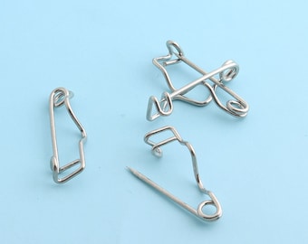 Metal Safety Pins 100pcs 20 * 5mm Mini Bulb Sjaal pins verzilverde pinnen hang tags veiligheidsspelden Broche veiligheidsspelden Levering