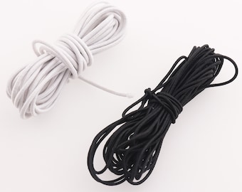 Round Elastic cord 1.5mm 20yards Trim Nylon Elastic Cord Spool Stretch String DIY Elastic Bands Sewing Elastic rope Stretch cord