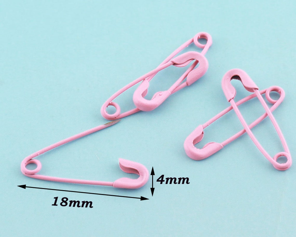 Pink Safety Pins 100300pcs 184mm Mini Brooch Safety Pins Etsy