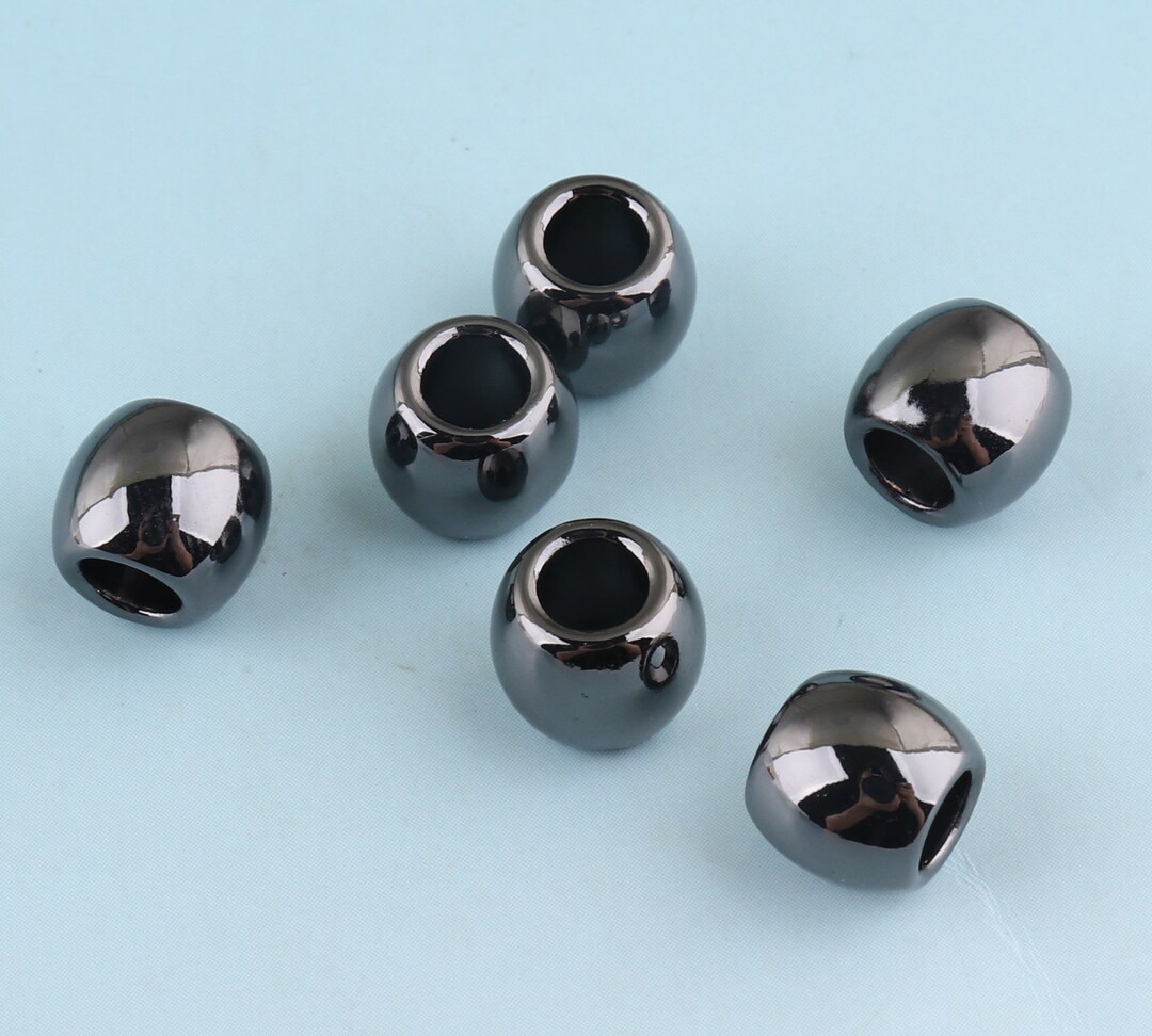 Metal Beads 10 Pcs 4.5 Mm Stopper Cord Lock Stopper Gunmetal Cord ...