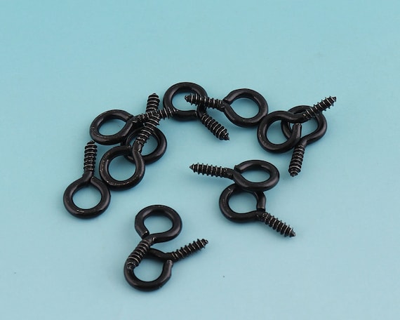 Black Eye Pins 100pcs/200pcs 158mm Screw Eye Hook for Pendants Metal Screw  Eye Pinssilver Tone Eye Screw Bails Jewelry Making 