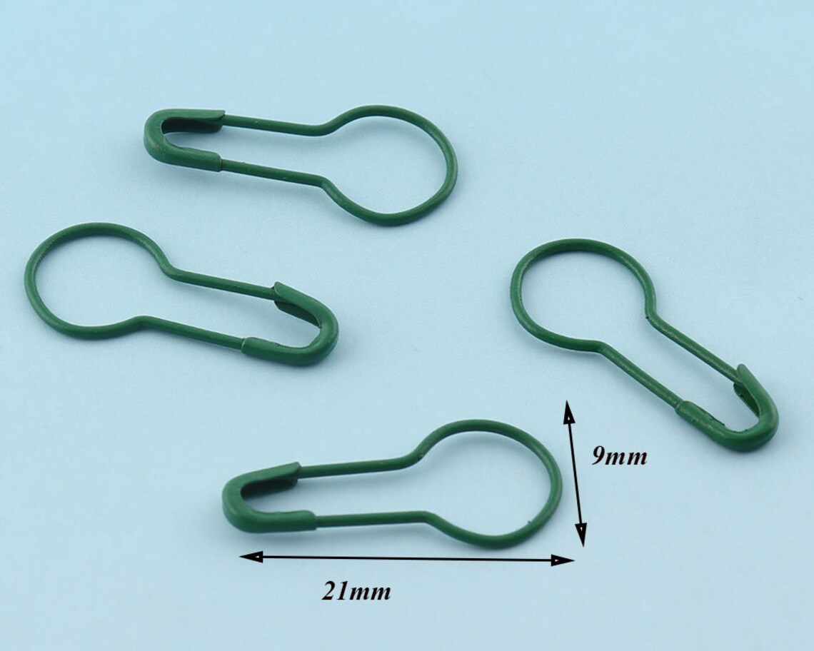Mini Bulb Safety Pins 100pcs 219mm Green Safety Pins Gold Etsy
