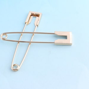 Light Gold Safety Pins 10 pcs 70*14 mm Charming Shawl Pins Metal Pins Brooch Safety Pins Large Sewing Safety Pins Supply