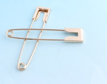 Light Gold Safety Pins 10 pcs 70*14 mm Charming Shawl Pins Metal Pins Brooch Safety Pins Large Sewing Safety Pins Supply