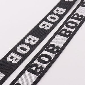 Black Webbing 5 yards*25mm Letter Webbing Canvas Webbing Key Fobs Strap Webbing Belt Webbing Bag strap