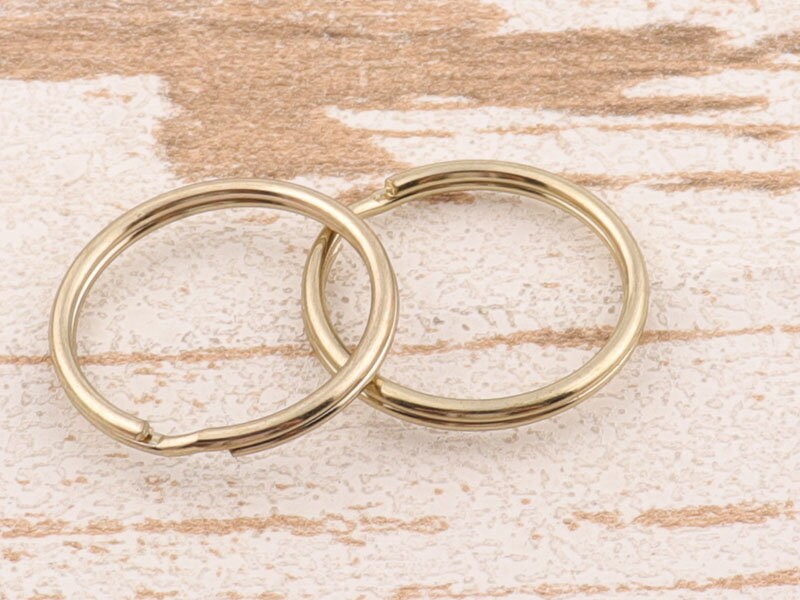 Light Golden Key Ring 30mm O Ring Large Key Fob Ring Metal Etsy