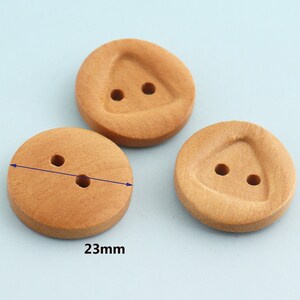 Wooden Buttons 15pcs 23mm Wood button Coat Buttons Two holes Large Buttons Sweater Button Sewing Fastener