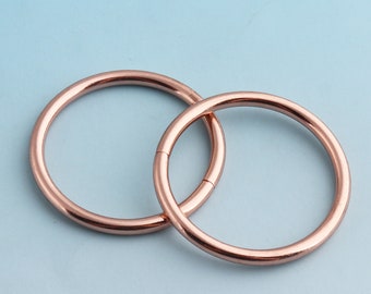 Oro rosa O Anillo 8pcs 1 1/2 "(38mm)Metal no soldado O Hebilla Correa Correa Hebilla Correa Correa O Anillo Cuero Craft Hardware