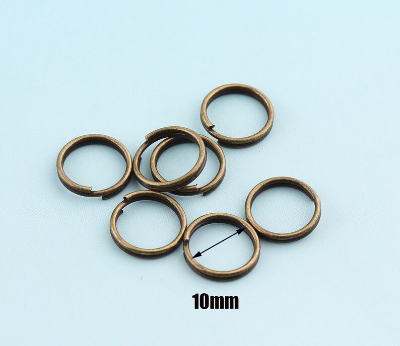 Split Rings 200pcs 10mm Mini Split Key Ring Bronze O Ring Key Etsy