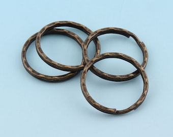 CleverDelights 9/16 Inch Split Key Rings – 100 Pack Antique Bronze Strong Key Rings For Home & Crafts