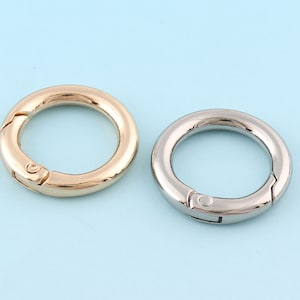 6pcs 10mm Mini Snap Hook Spring Buckle Spring Clasp Round  Fastener Snap Hook Metal Snap Clasp Webbing Hook Bag Accessories
