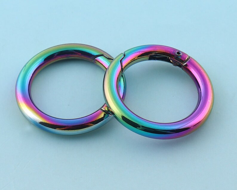 Rainbow Snap Hook 10pcs 20mm Alloy Swivel Snap Hook Lanyard Hook Leather Strap Holder Handbag Accessories image 1