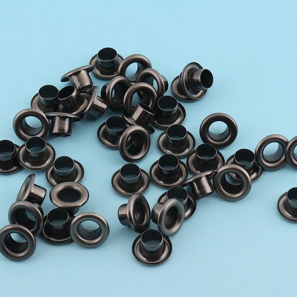 Mini Gunmetal Eyelet 100pcs 7mm Round Grommet Occhiali per Cucire Bead Cores Abbigliamento Pelle Hardware Craft Canvas