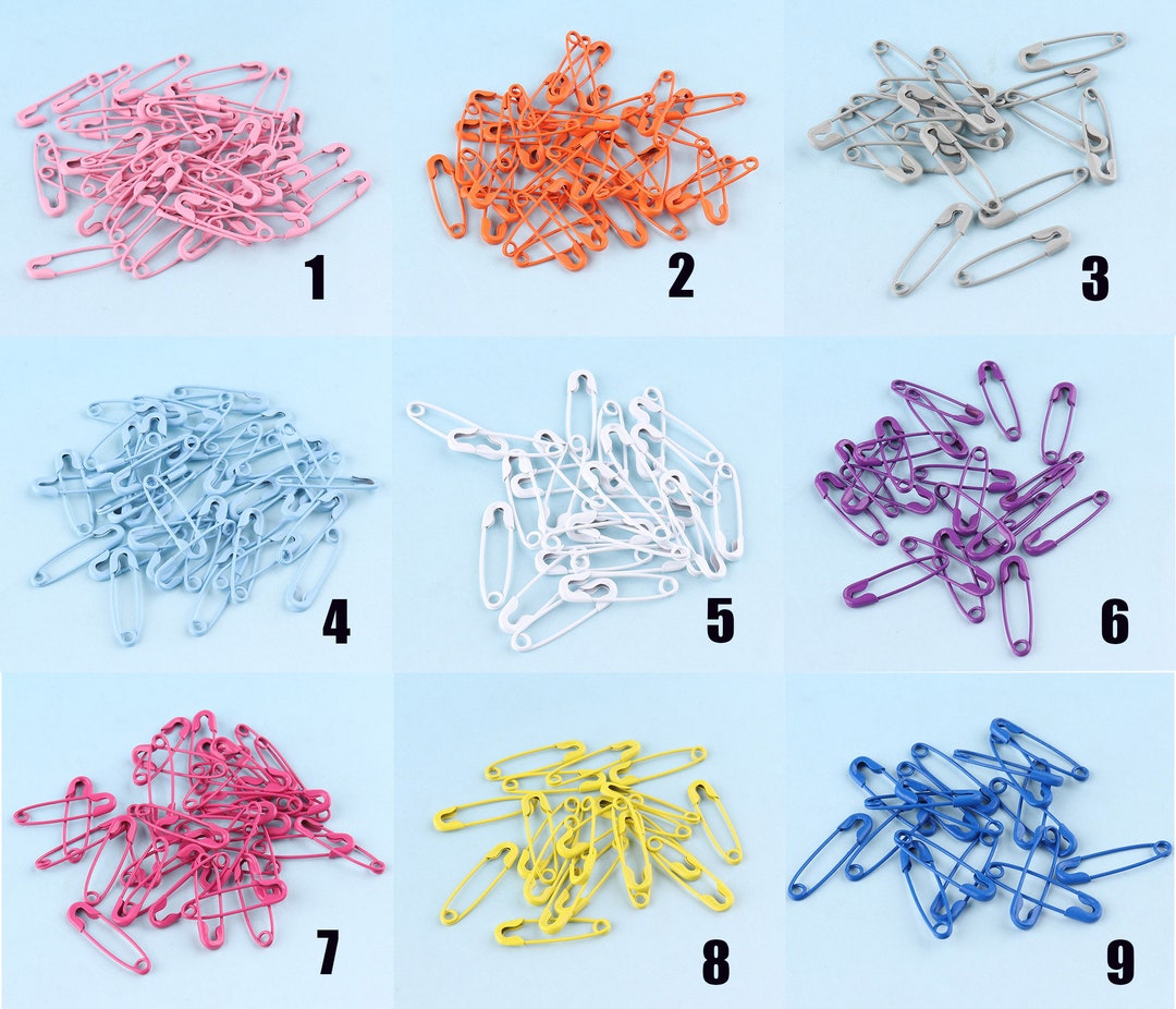 Mini Safety Pins 100-300 Pcs 194 Mm Rainbow Brooch Safety Pins Shawl Pins  Plated Pins Hang Tags Safety Pins Sewing Safety Pins Supply 