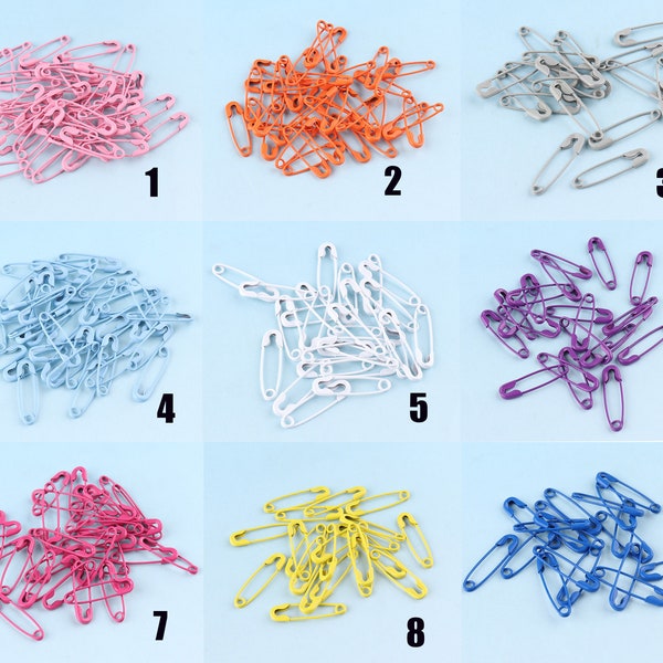 Mini Safety Pins 100-300 pcs 19*4 mm Rainbow Brooch Safety Pins Shawl Pins Plated Pins Hang Tags Safety Pins Sewing Safety Pins Supply