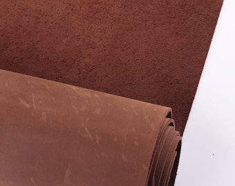 12" Chocolate Genuine Leather sheets Natural Leather Pieces Cow Skin Leather Crafts Real Leather Supplies DIY Leather Scrap for Jewelry