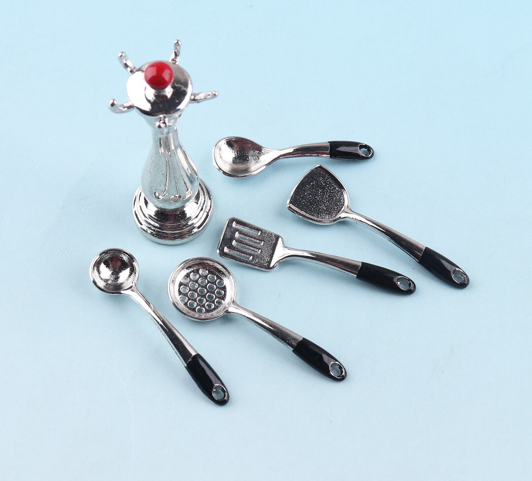 Colorful Dollhouse Spoon Furniture Miniature Kitchenware Dollhouse ...