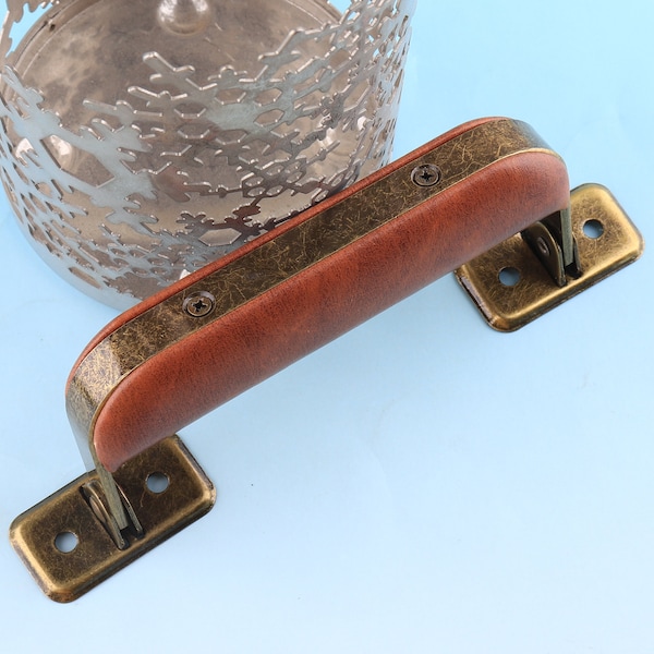 Brown Plastic Handle 6"(15CM) Box Latch Box Handle Suitcase Handle Arched Trunk Handle Hardware Leatherware Craft