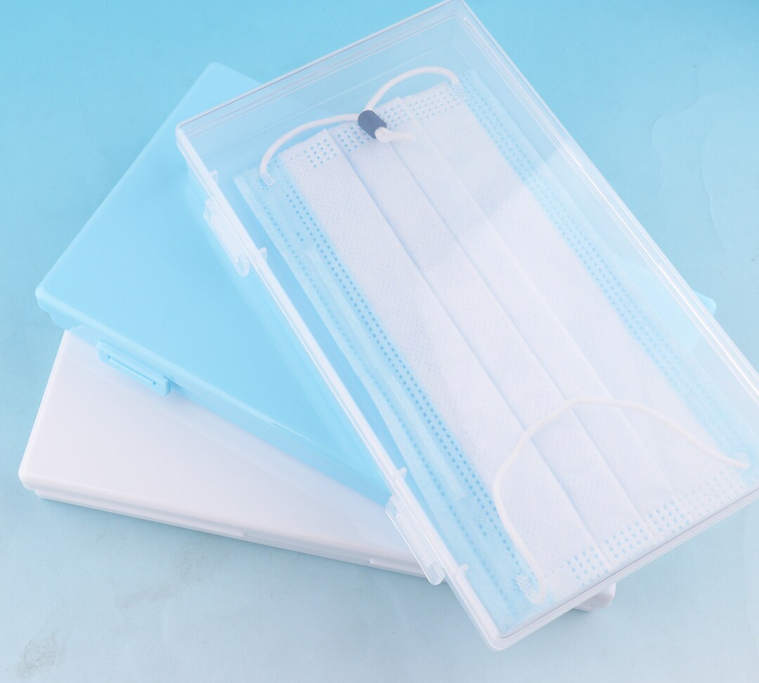 Plastic Face Mask Box Masks Case Mask Carrier Travel Mask Container
