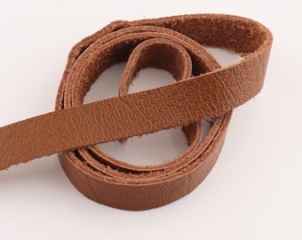 Lederband 1/2"(12mm) braun Lederstreifen echtes Leder Griffe Tasche Riemen Gürtelriemen natürliche Leder liefert