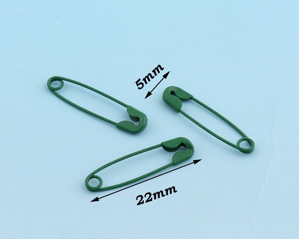 Grüne Sicherheitsnadeln 200pcs 22 * 5mm Mini Glühbirne Sicherheit Pins vergoldet Pins hängen Tags Sicherheitsnadeln Nähen Sicherheitsnadeln Versorgung