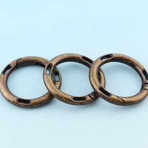 Snap hook 6pcs 20mm Antique Bronze Spring Buckle  Spring Clasp O Snap Hook Metal Snap Clasp Webbing Hook Bag Accessories