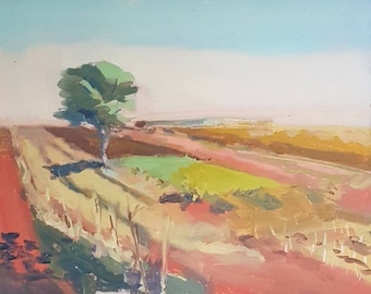 Original plein air oil painting.