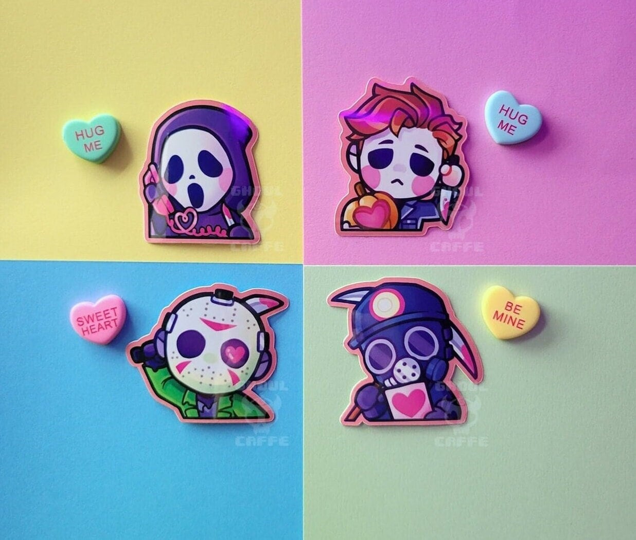 VENTA FINAL: Valentines Slashers - Pegatinas de vinilo impermeables