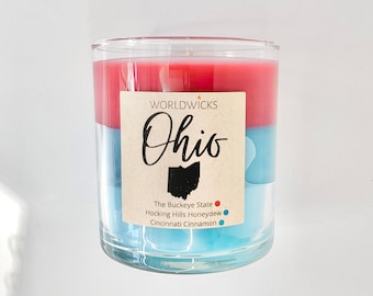 Ohio Triple Scented State Candle, Housewarming, Moving Gift, Anniversary Gift, Mother's Day Gift, Graduation, OH Candle, Homesick candle