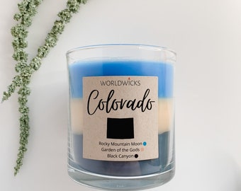 Colorado Triple Scented State Candle, Housewarming, Moving Gift, Anniversary Gift, Mother's Day Gift, Graduation, CO Candle, Homesick