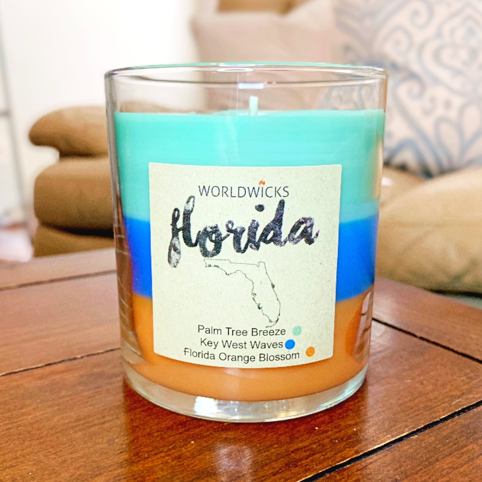 Florida Scented Candle Triple Scented State Candle Etsy