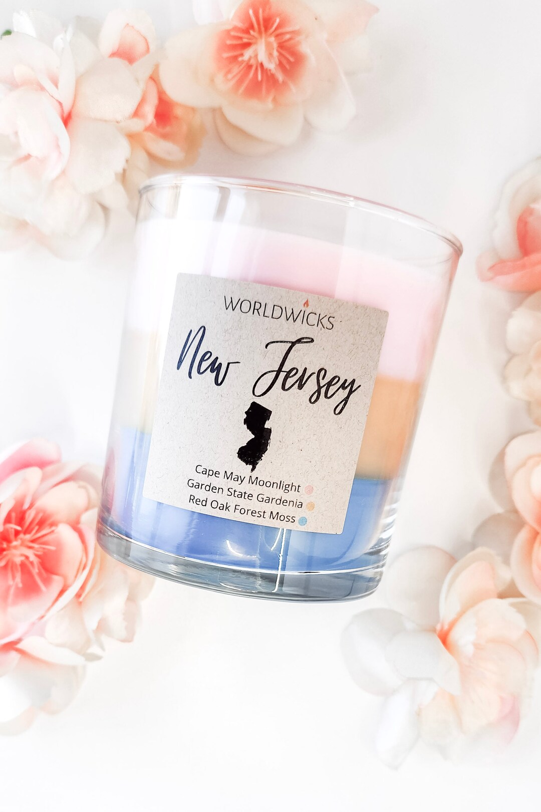 New Jersey Triple Scented State Candle, Housewarming, Moving Gift