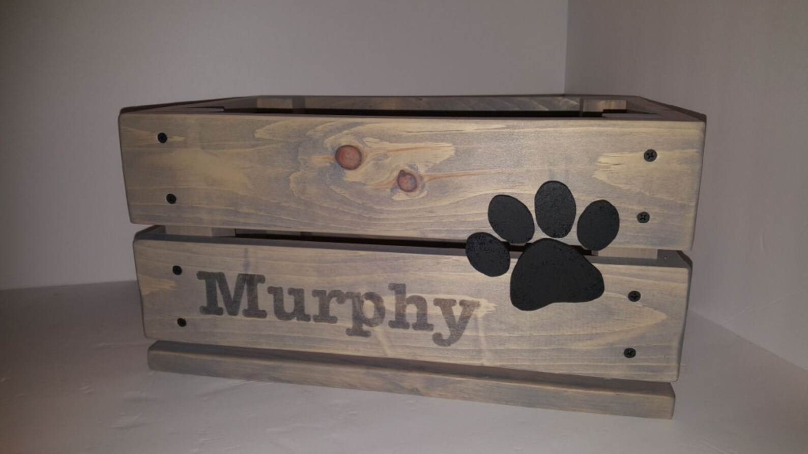 Personalized Dog Toy Box with molded handles Dog Toy Crate Etsy