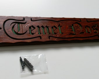 Temet Nosce plaque sign from The Matrix reproduction
