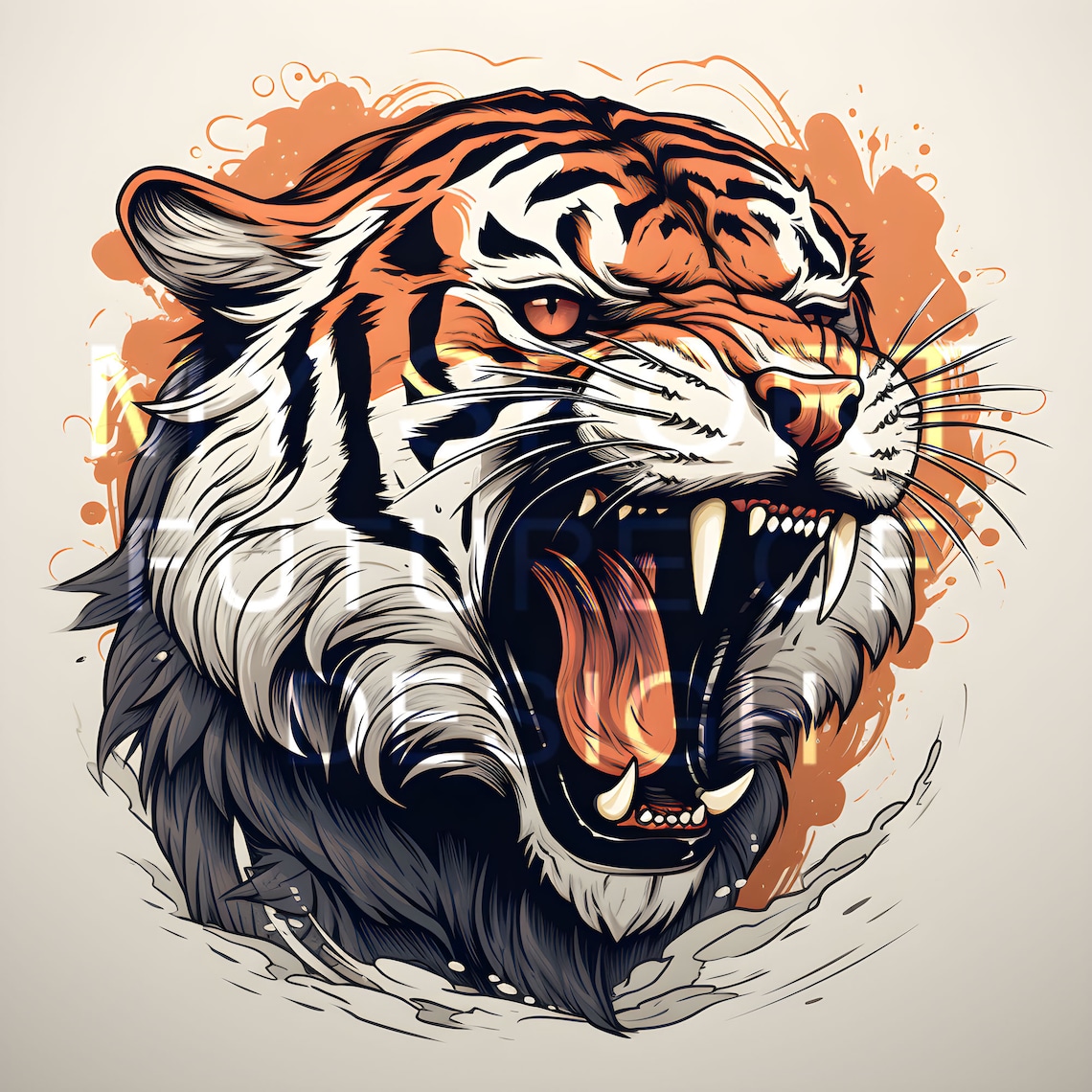 4 Tiger High Quality PNG Tiger Head Png Tiger Colorful Sublimation ...